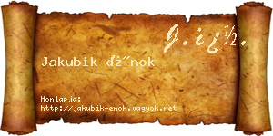 Jakubik Énok névjegykártya